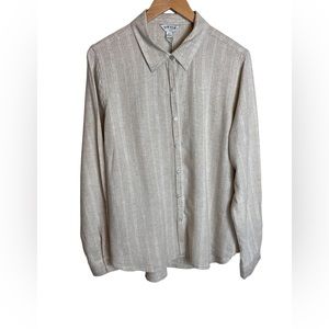 NWOT Orvis Linen Button Down—Large